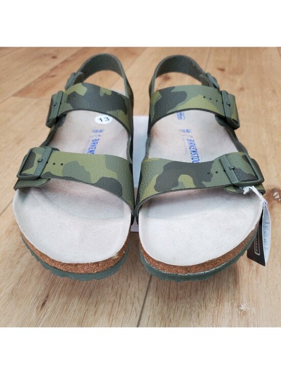 Birkenstock Mens Size 13 Sandals Milano Soft Footbed Birko-Flor Green Camo NEW main image 13